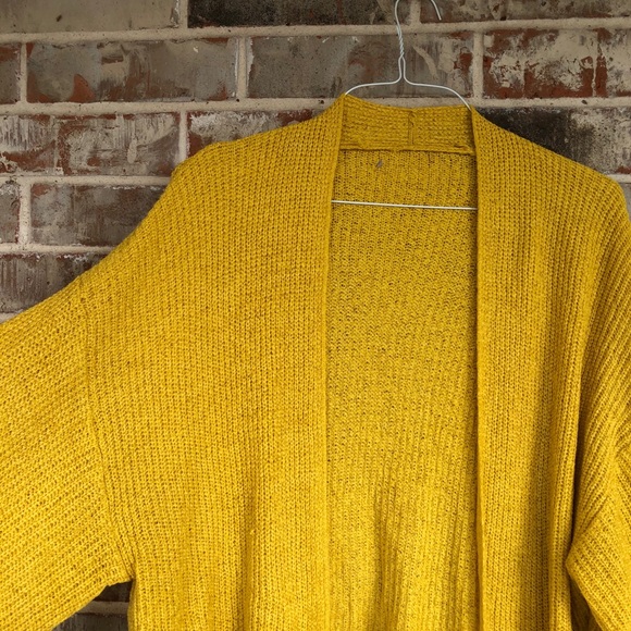 Anthropologie Cropped Knit Kimono Marigold Sweater - Picture 9 of 13